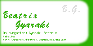 beatrix gyaraki business card